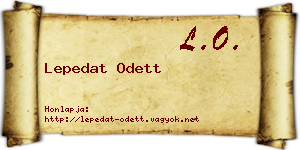 Lepedat Odett névjegykártya
